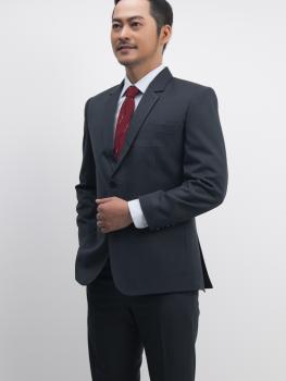 Bộ Suit Xám Xanh Denim Classic Fit TGS261